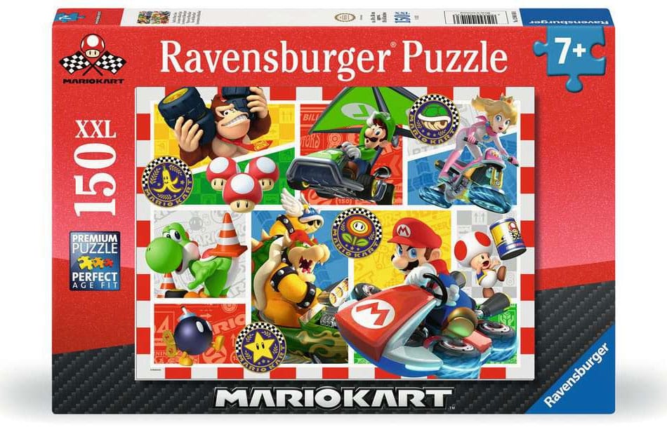 SU ORDINAZIONE Super Mario Children's Jigsaw Puzzle XXL Fun with Mario Kart (150 pieces)