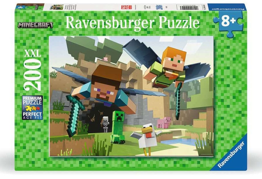 SU ORDINAZIONE Minecraft Children's Jigsaw Puzzle XXL Animal Adventures (200 pieces)