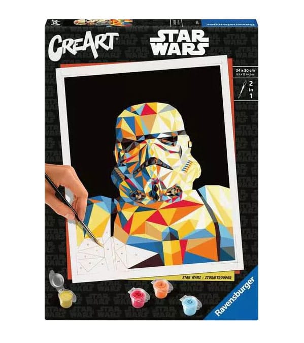 SU ORDINAZIONE Star Wars CreArt Paint by Numbers Painting Set Stormtrooper 24 x 30 cm *PREZZO SPECIALE*