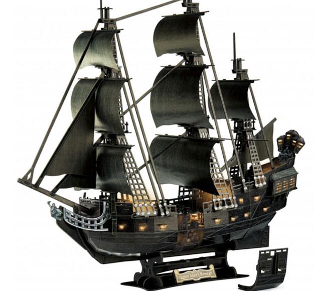 AUF BESTELLUNG HERGESTELLT: Fluch der Karibik: Salazars Rache 3D-Puzzle Black Pearl LED Edition