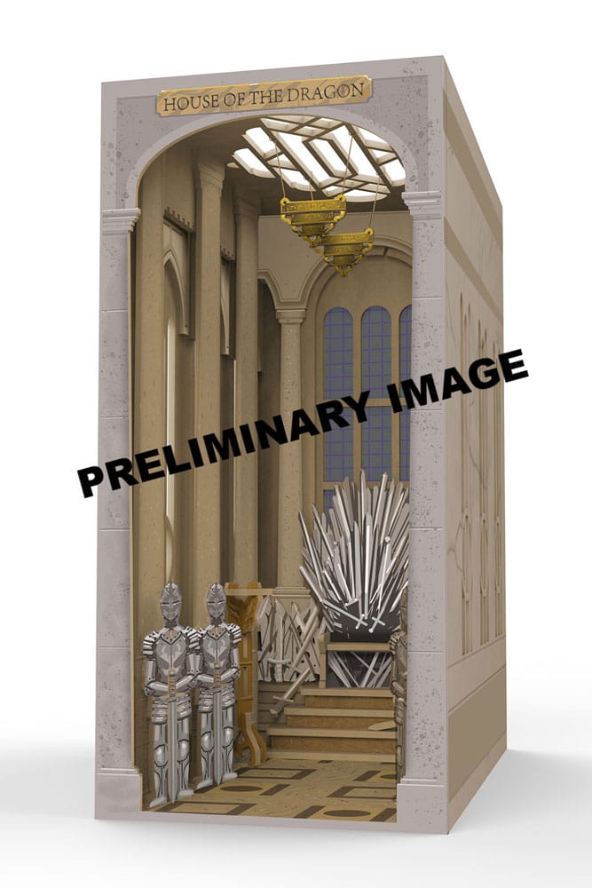 SU ORDINAZIONE House of the Dragon Tiny Adventures Book Nook Mini Diorama Iron Throne 23 cm ESAURITO