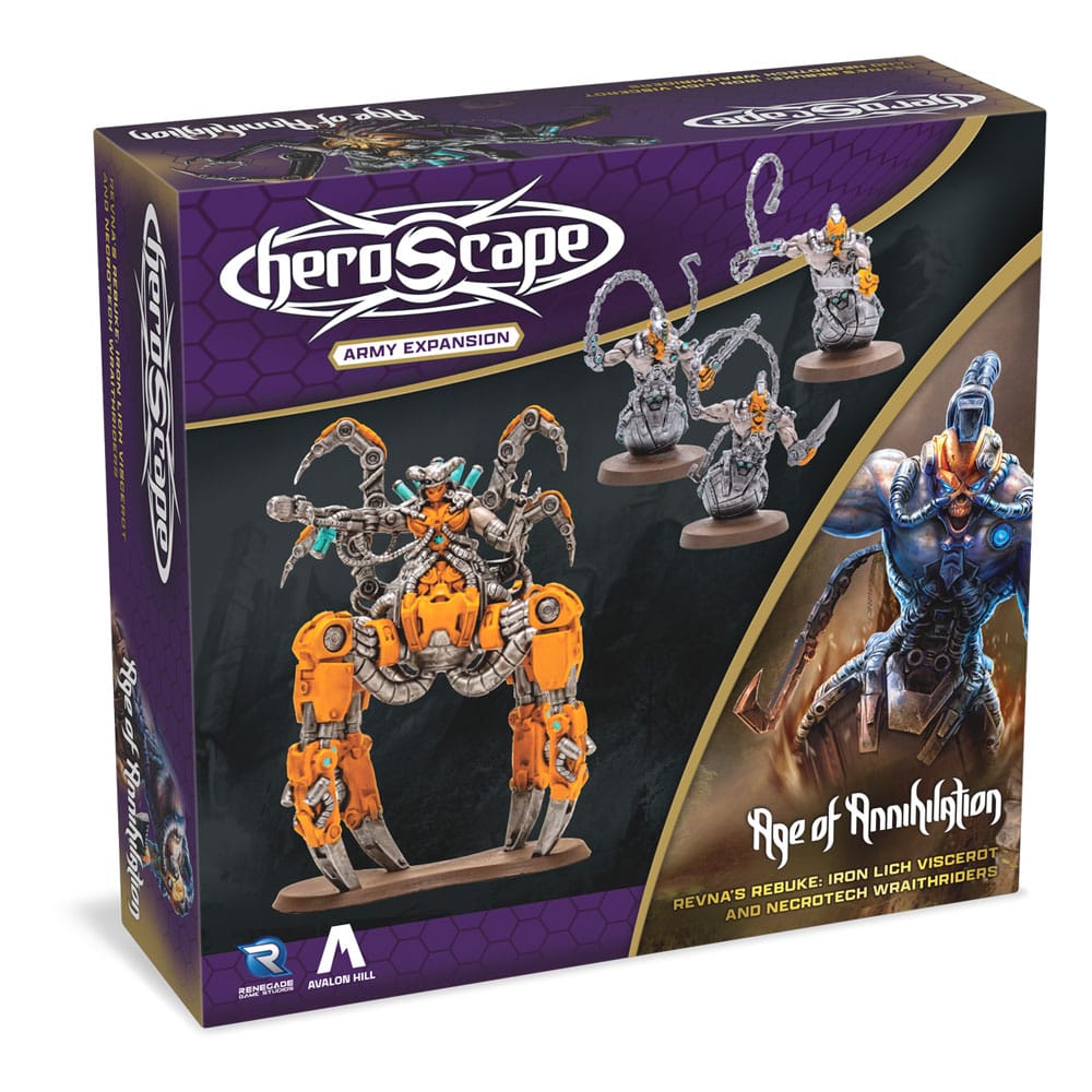 SU ORDINAZIONE Heroscape Expansion Revna's Rebuke: Iron Lich Viscerot and Necrotech Wraithriders Army *English Version*