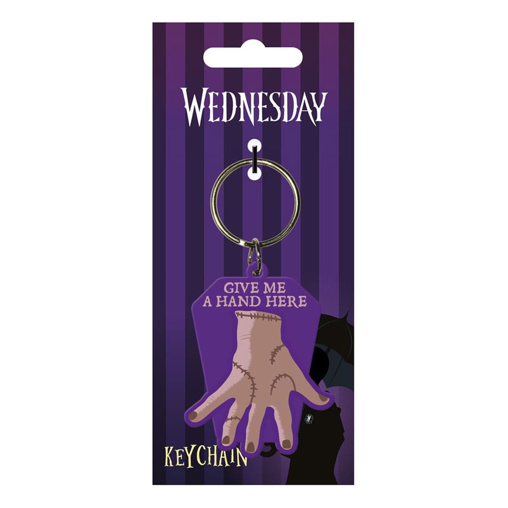 🧪 LAB | SU ORDINAZIONE Wednesday Rubber Keychain Give Me A Hand
