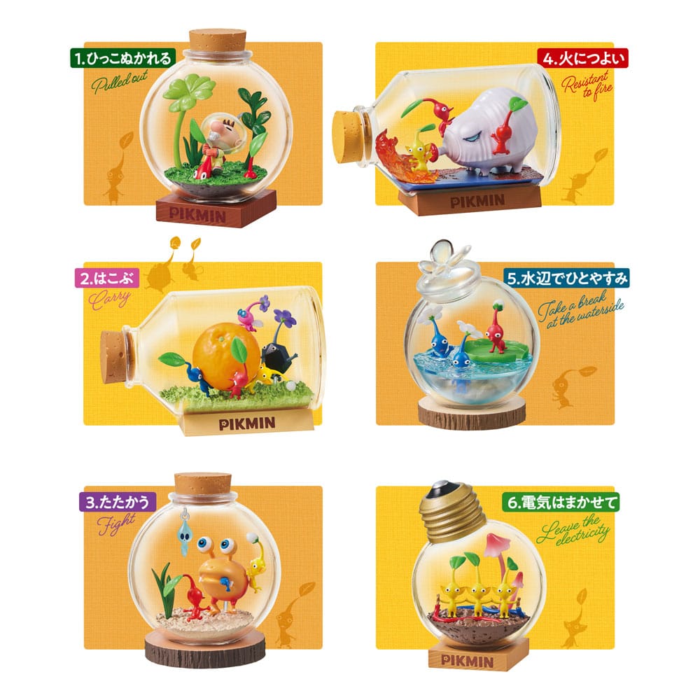 PREORDINE+ CHIUSO 08/2026 Pikmin Mini Figures 6 cm Terrarium Collection Display (6)