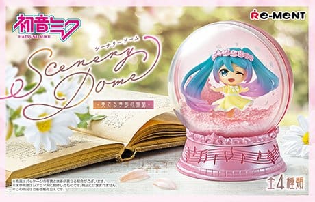 SU ORDINAZIONE Hatsune Miku Mini Snowglobes Scenery Domes Display (4)