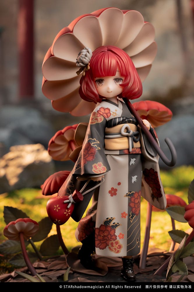 SU ORDINAZIONE The Mushroom Girls PVC Statue 1/1 No.6 Marasmius Haematocephalus 23 cm