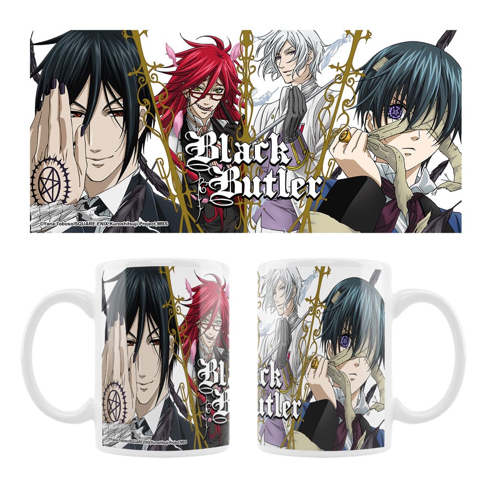 SU ORDINAZIONE Black Butler Ceramic Mug Sebastian, Grell, Ash, Ciel