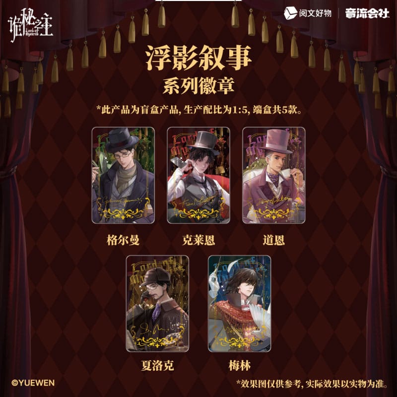 SU ORDINAZIONE Lord of the Mysteries Blind Box Pin Badge Display (5)