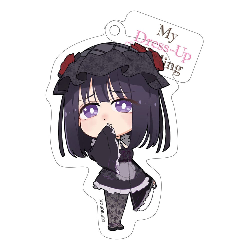 SU ORDINAZIONE My Dress-Up Darling Acrylic Keychain Marin Shizuku Cosplay Chibi Style 8 cm