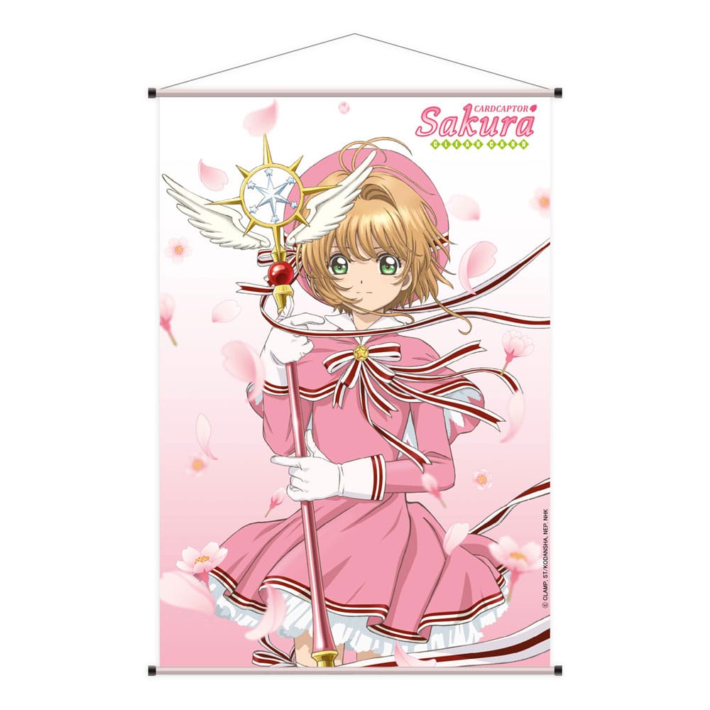 SU ORDINAZIONE Cardcaptor Sakura Clear Card Wallscroll Sakura Kinomoto Cherry Blossoms 60 x 90 cm