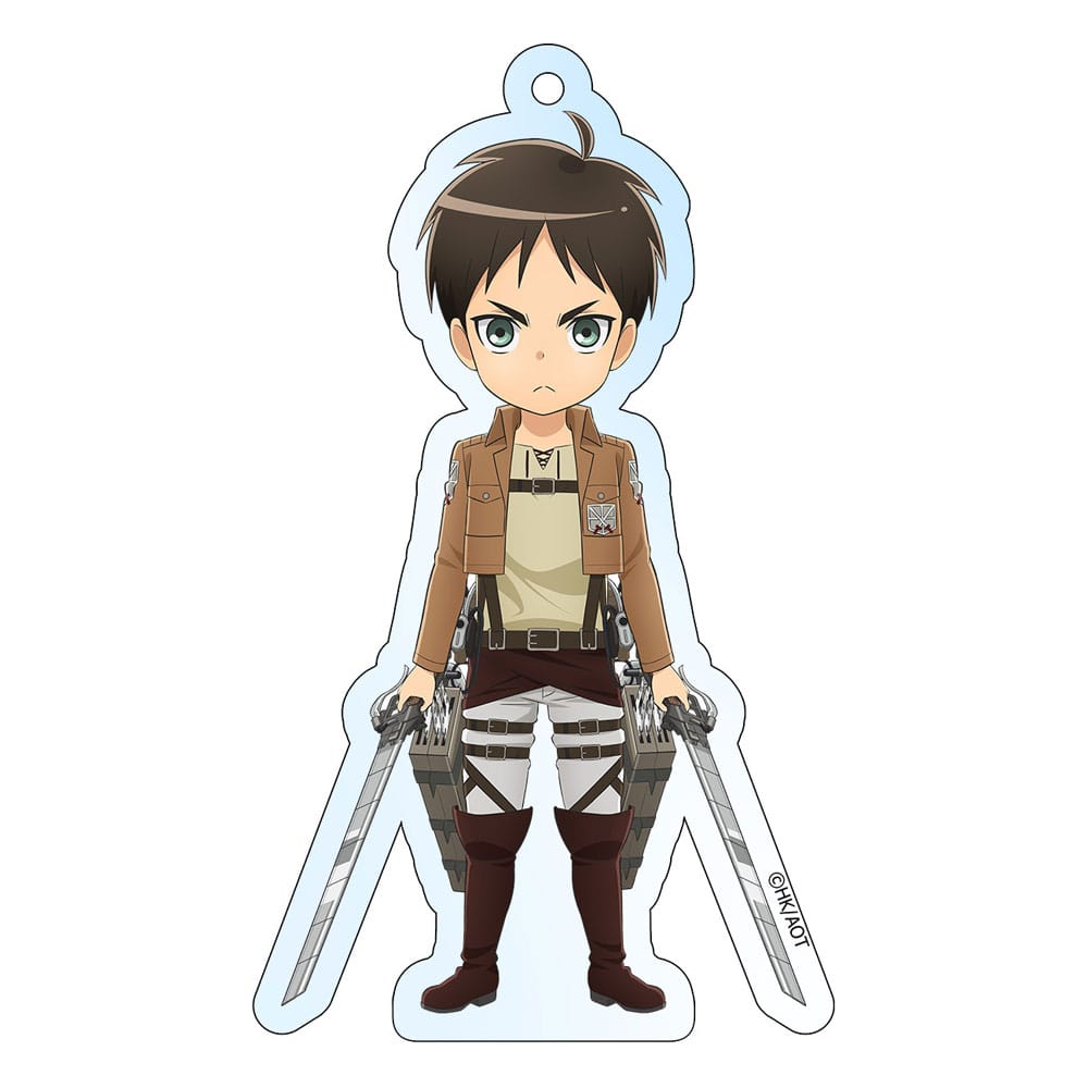 SU ORDINAZIONE Attack on Titan Acrylic Keychain Eren Holographic 8 cm