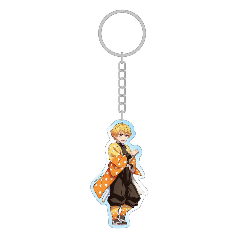 SU ORDINAZIONE Demon Slayer: Kimetsu no Yaiba Acrylic Keychain Zenitsu Holographic 7 cm
