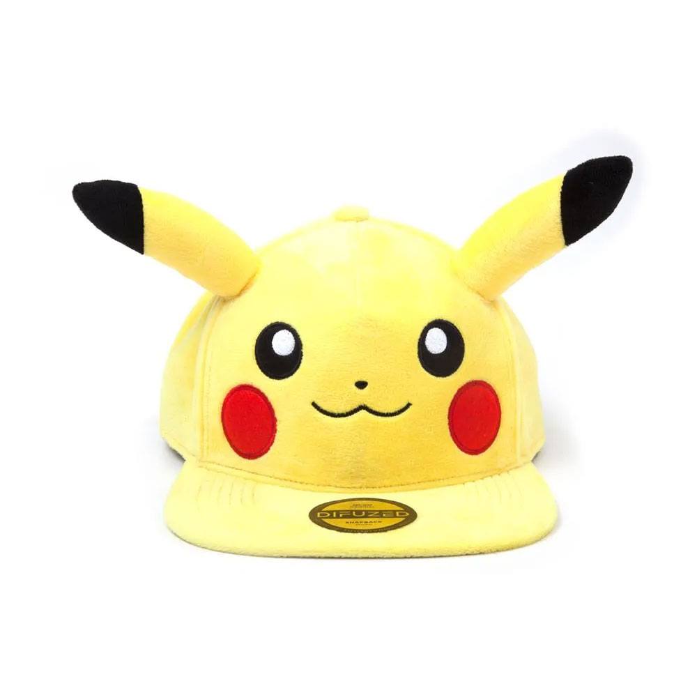 Auf Bestellung gefertigte Pokémon-Plüsch-Snapback-Cap mit verlegenem Pikachu