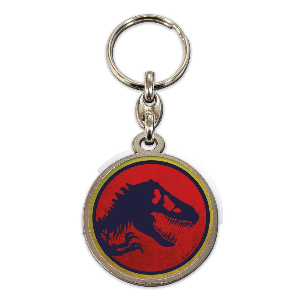 SU ORDINAZIONE Jurassic Park Metal Keychain Logo 7 cm