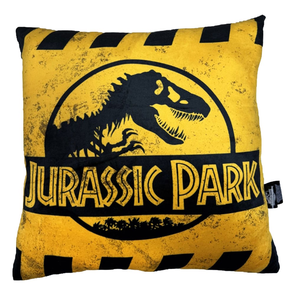 SU ORDINAZIONE Jurassic Park Pillow Caution Logo 45 cm ESAURITO