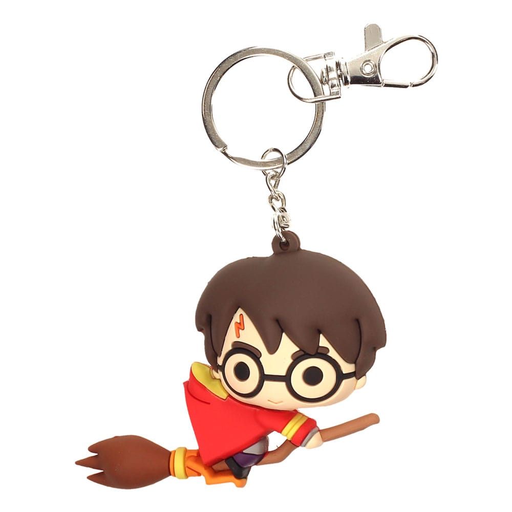 AUF BESTELLUNG Harry Potter Gummi-Schlüsselanhänger Harry Potter & Besen 7 cm