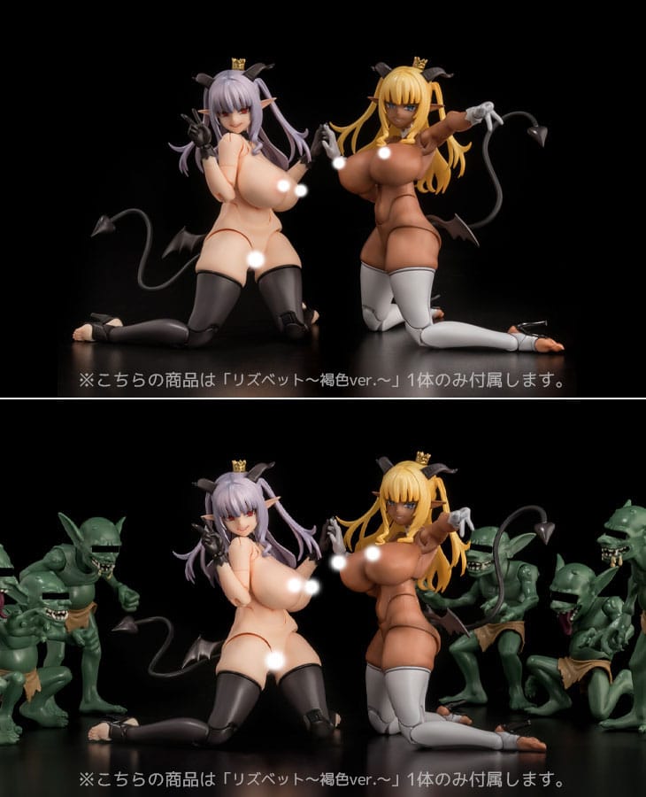 PREORDINE CHIUSO 08/2025 Original Character by Asanagi Girls Series Action Figure Succubus Queen Lisbeth Tanned Ver. 17 cm (18+) (PREORDINE NON CANCELLABILE)