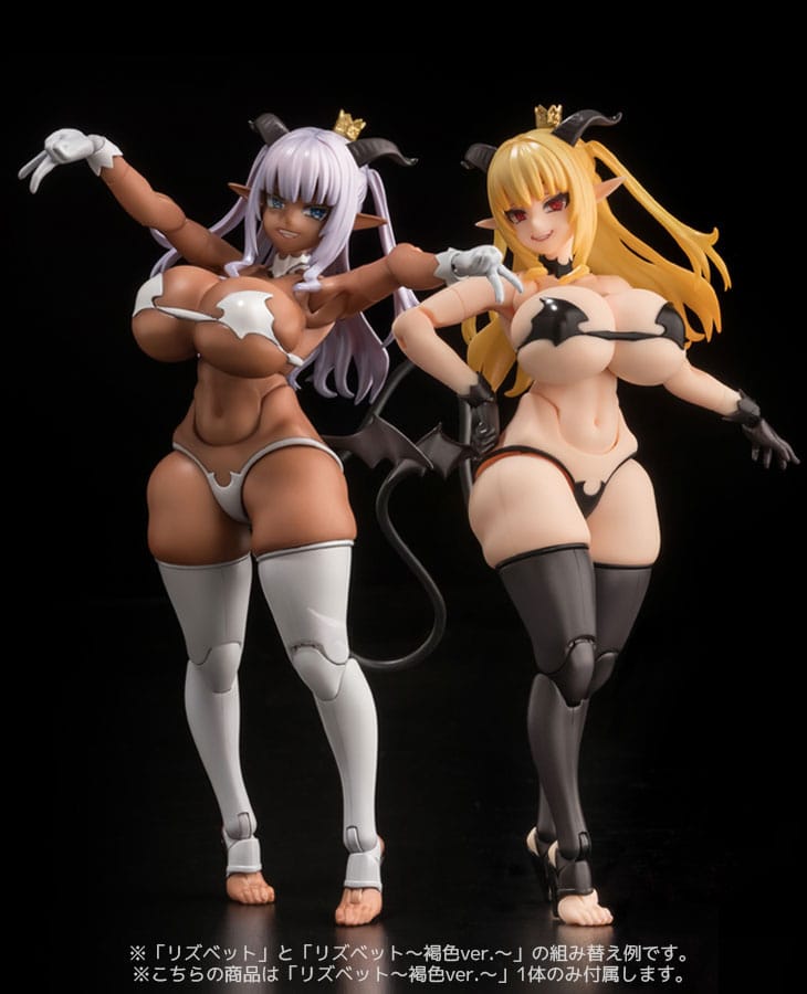 PREORDINE CHIUSO 08/2025 Original Character by Asanagi Girls Series Action Figure Succubus Queen Lisbeth Tanned Ver. 17 cm (18+) (PREORDINE NON CANCELLABILE)