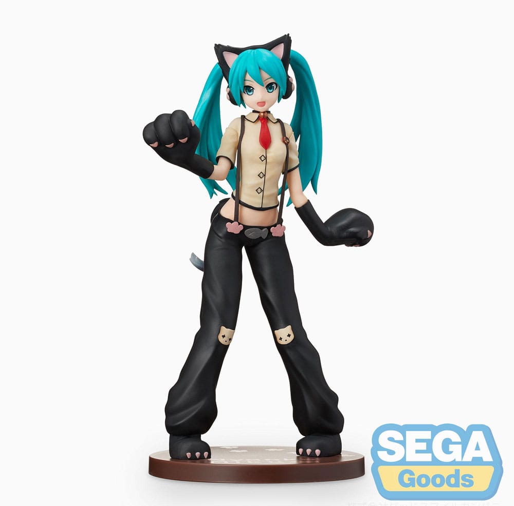SU ORDINAZIONE Hatsune Miku Project DIVA Arcade Future Tone SPM PVC Statue Hatsune Miku Kitty Cat 23 cm ESAURITO