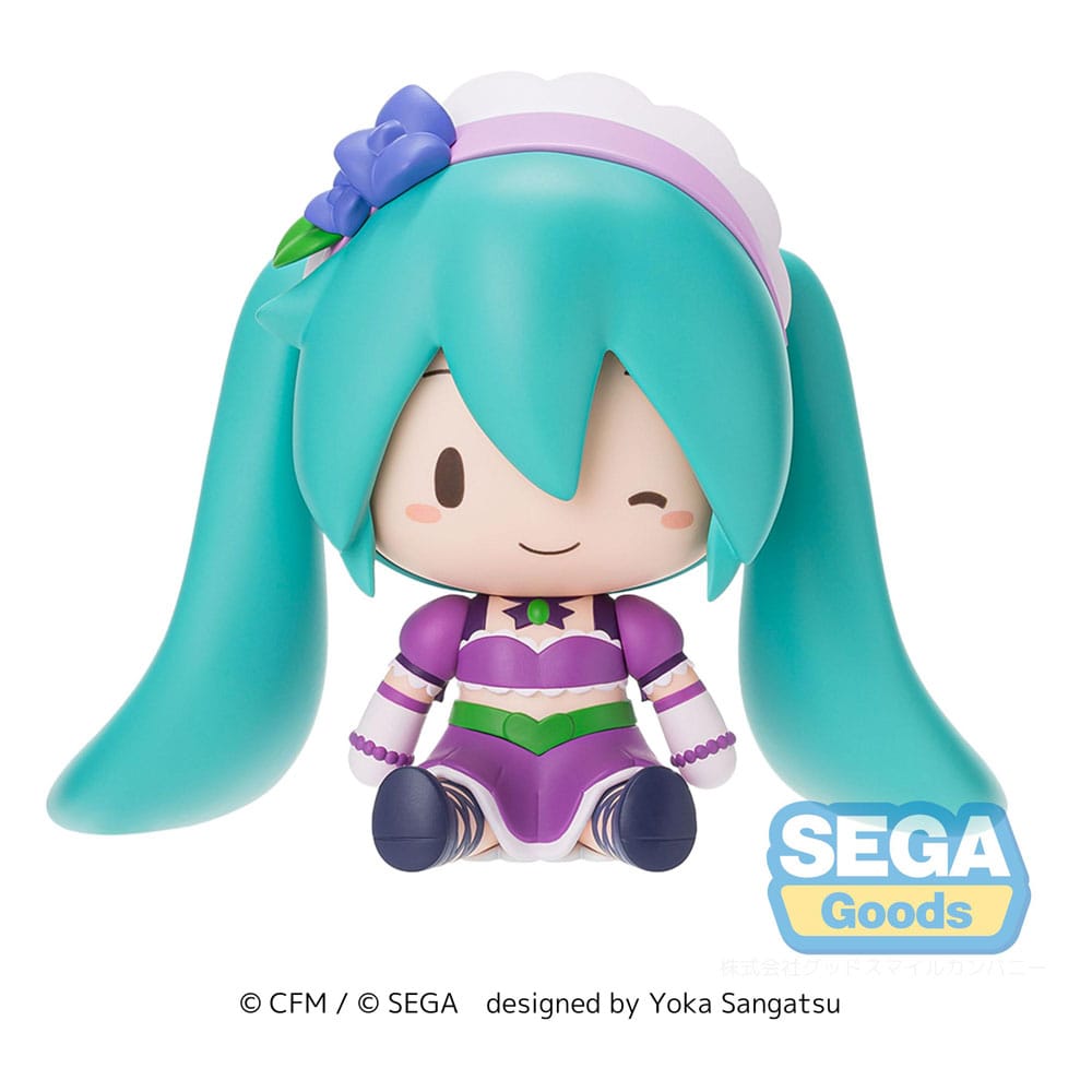 SU ORDINAZIONE Character Vocal Series 01: Hatsune Miku Fuwa Petit Chibi Figure Hatsune Miku x Love and Berry Dress Up and Dance! Sparkly Purple 8 cm