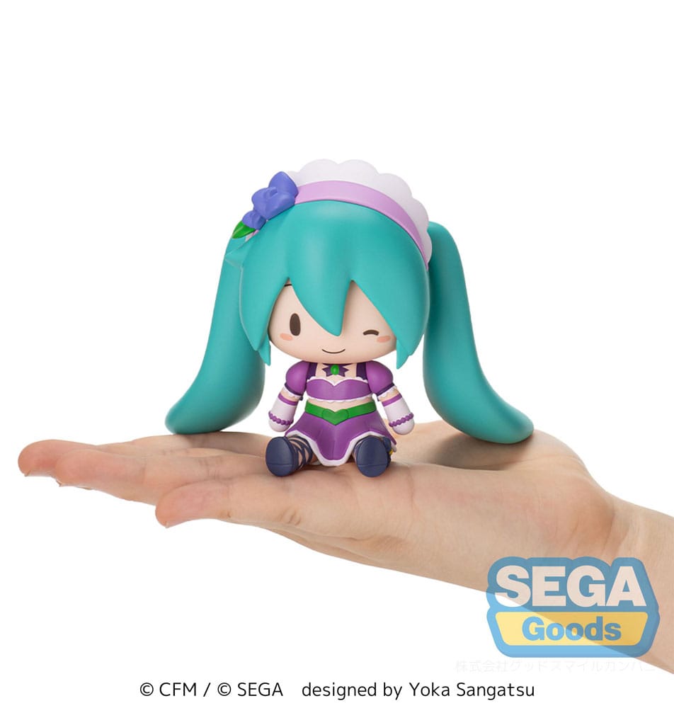 PREORDINE+ 02/2026 Character Vocal Series 01: Hatsune Miku Fuwa Petit Chibi Figure Hatsune Miku x Love and Berry Dress Up and Dance! Sparkly Purple 8 cm