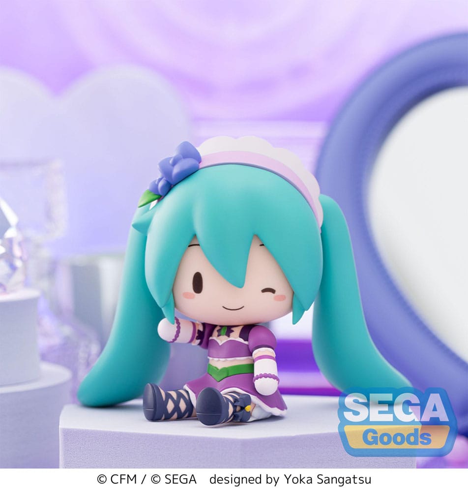PREORDINE+ 02/2026 Character Vocal Series 01: Hatsune Miku Fuwa Petit Chibi Figure Hatsune Miku x Love and Berry Dress Up and Dance! Sparkly Purple 8 cm