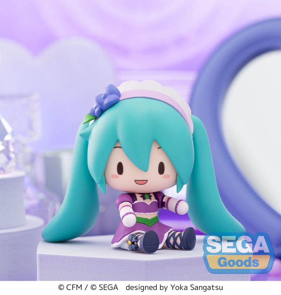 PREORDINE+ 02/2026 Character Vocal Series 01: Hatsune Miku Fuwa Petit Chibi Figure Hatsune Miku x Love and Berry Dress Up and Dance! Sparkly Purple 8 cm