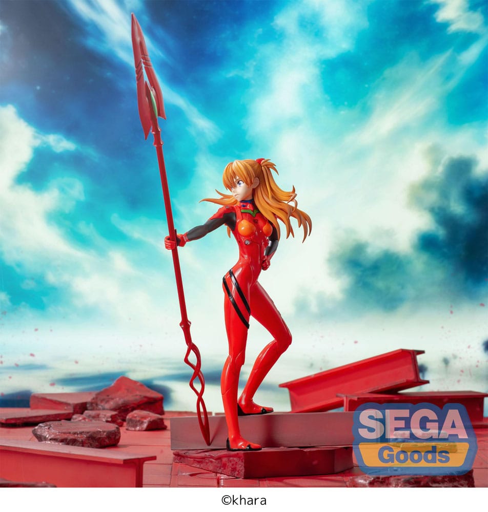 PREORDINE+ 12/2025 Evangelion: 3.0+1.0 Thrice Upon a Time Luminasta PVC Statue Asuka Shikinami Langley x Spear of Longinus 20 cm