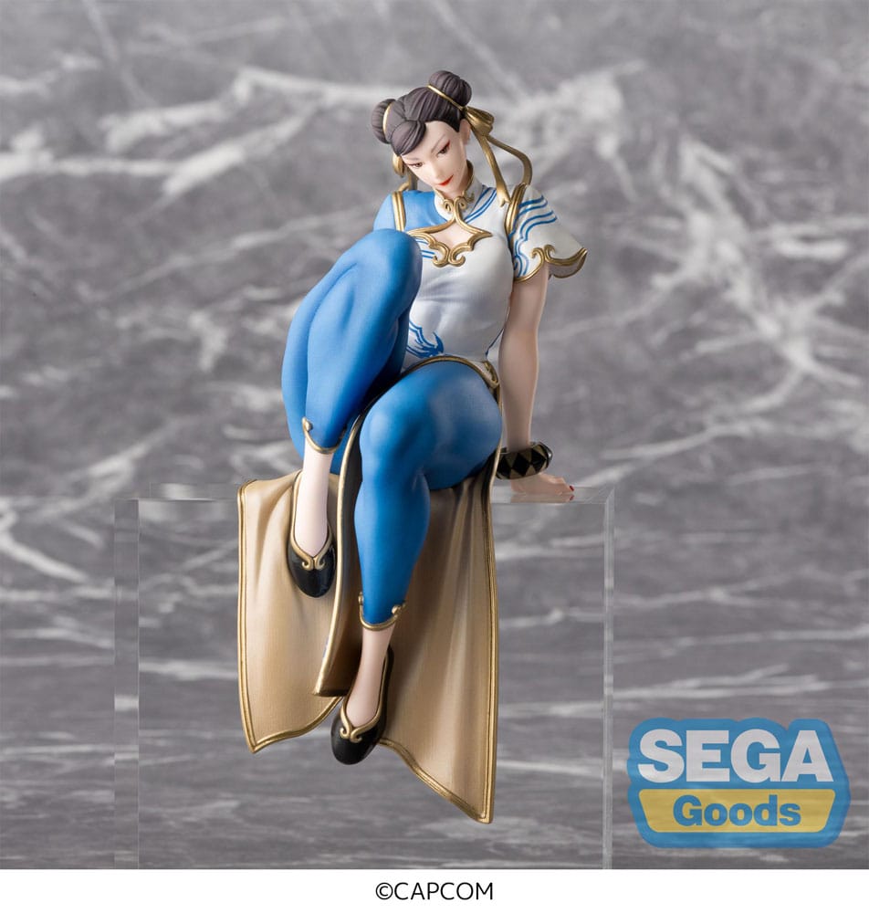 SU ORDINAZIONE Street Fighter 6 PM Perching PVC Statue Chun-Li 14 cm