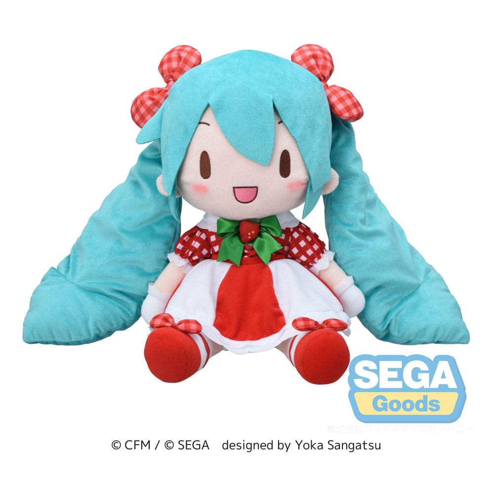 SU ORDINAZIONE Character Vocal Series 01: Hatsune Miku Fuwa Petit Plush Figure Hatsune Miku x Love and Berry Dress Up and Dance! Lovely Strawberry 40 cm ESAURITO