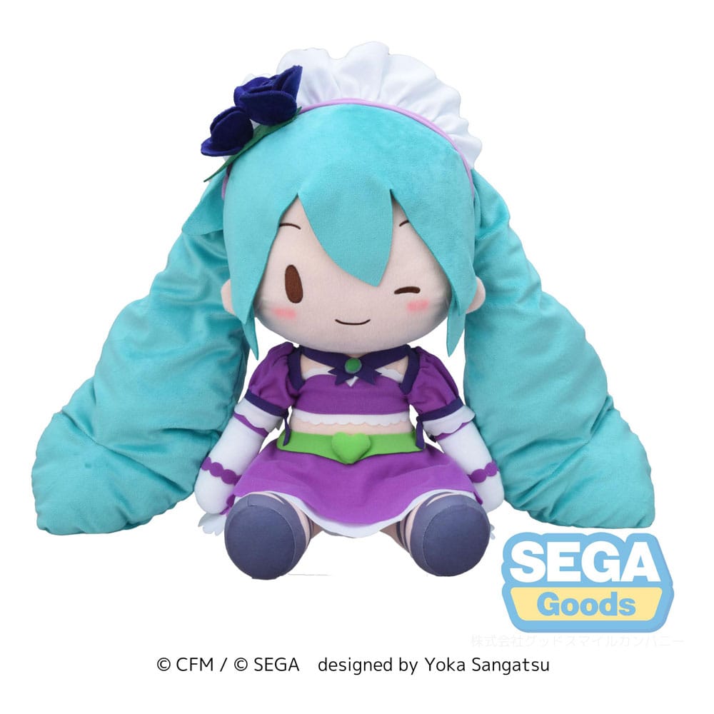 SU ORDINAZIONE Character Vocal Series 01: Hatsune Miku Fuwa Petit Plush Figure Hatsune Miku x Love and Berry Dress Up and Dance! Sparkly Purple 40 cm *PREZZO SPECIALE* ESAURITO
