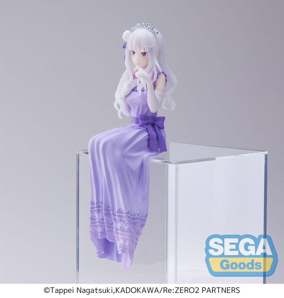 Re:Zero - Starting Life in Another World: Lost in Memories PM Perching PVC Statue Emilia (Dressed-Up Party) 14 cm