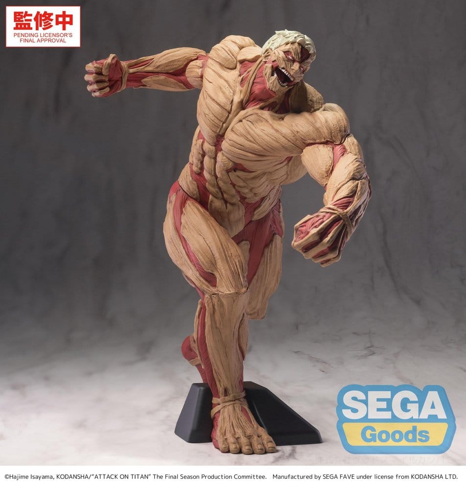 PREORDINE+ 03/2027 Attack on Titan GigantiX PVC Figure Reiner Braun Armored Titan Ver. 25 cm