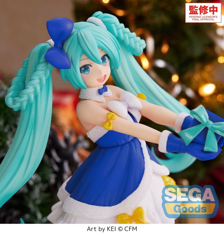 PREORDINE+ 02/2027 Character Vocal Series 01: Hatsune Miku High Premium PVC Figure Hatsune Miku Sapphire Christmas Ver. 21 cm