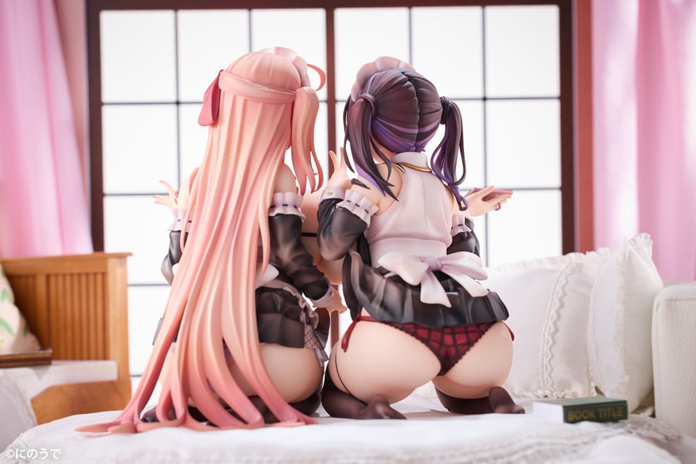 PREORDINE 04/2026 Original Character PVC Statues 1/5 2-Set Koho Miya & Otsuhane Fuwari illustration by Ninoude 18 cm (PREORDINE NON CANCELLABILE)