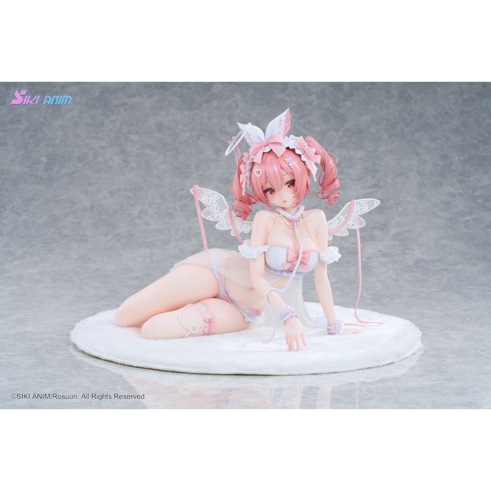 PREORDINE+ 10/2027 Original Character PVC Figure 1/4 White Rabbit Rosu Angel Ver. Illustrated by Rosuuri Bonus Edition 23 cm