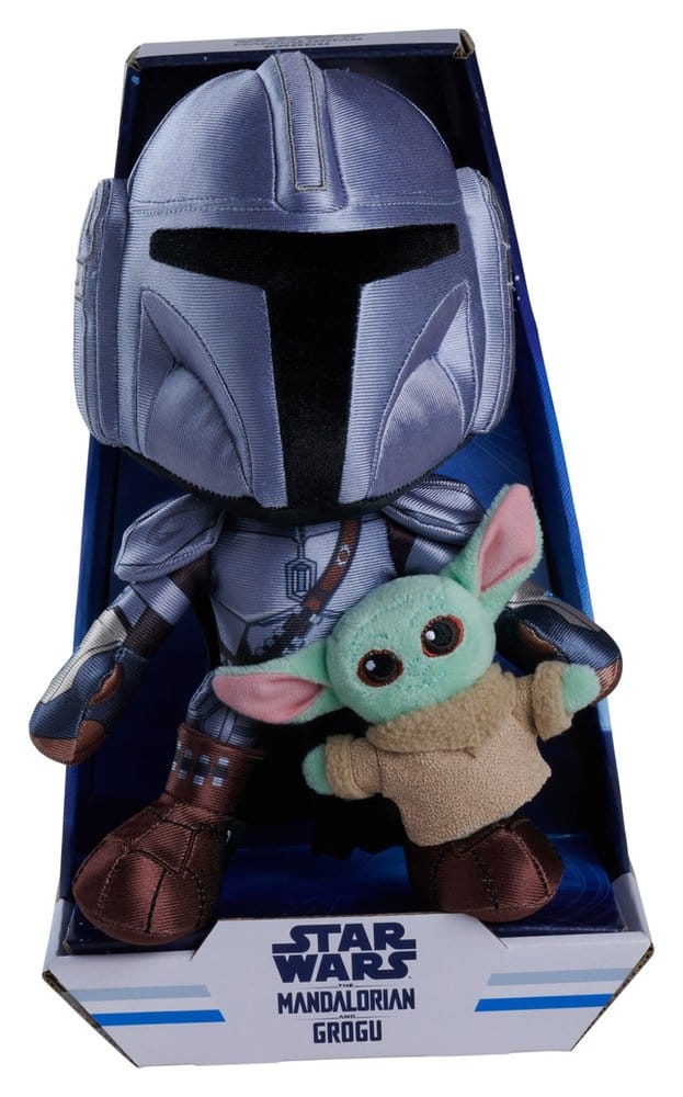 🧪 LAB | SU ORDINAZIONE Star Wars Mandalorian Plush Figure Mandalorian & Mini Grogu 25 cm