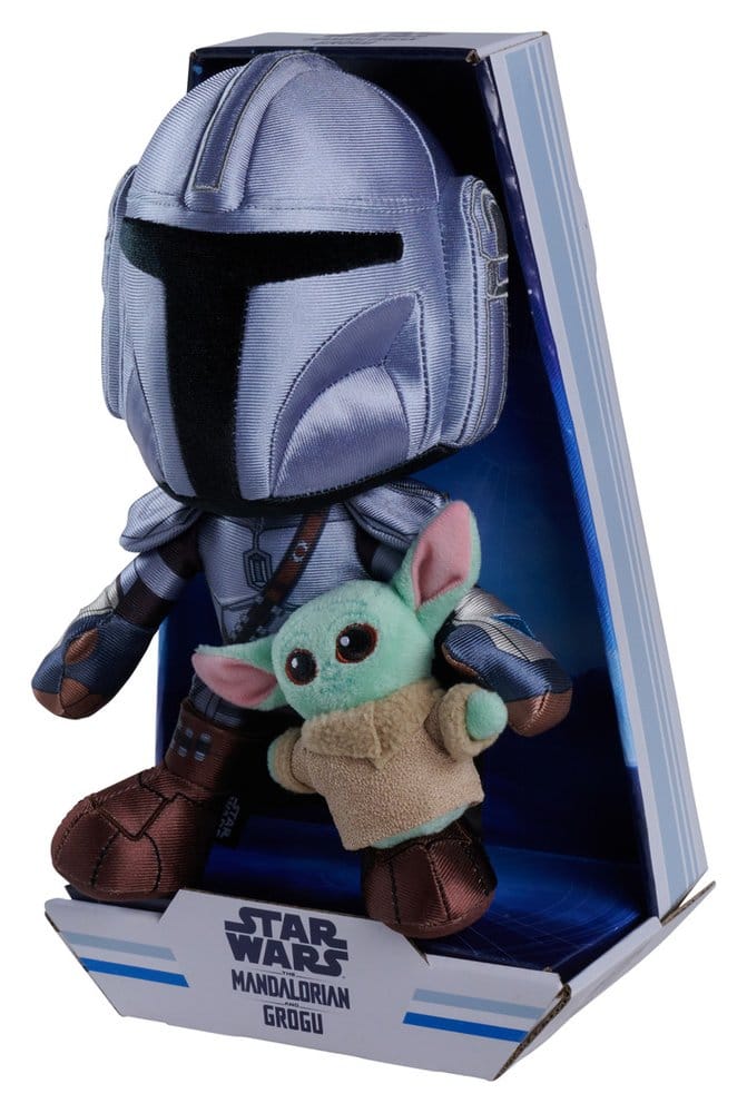 🧪 LAB | SU ORDINAZIONE Star Wars Mandalorian Plush Figure Mandalorian & Mini Grogu 25 cm