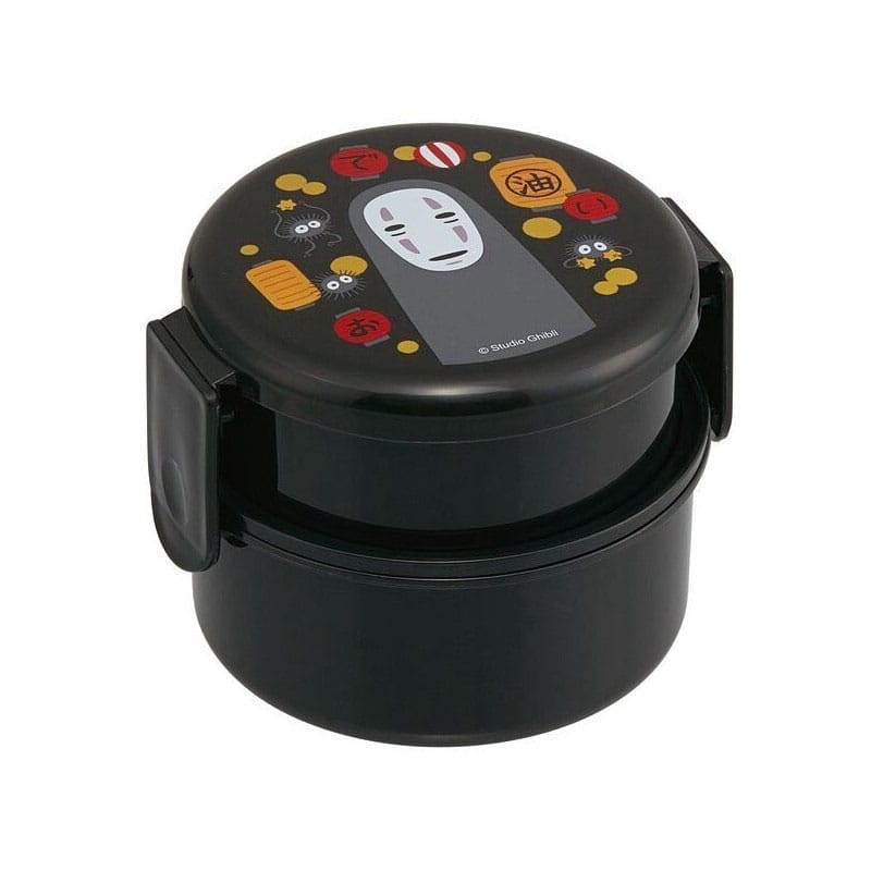 SU ORDINAZIONE Spirited Away Two Layer Round Shape Lunch Box No Face & Lantern