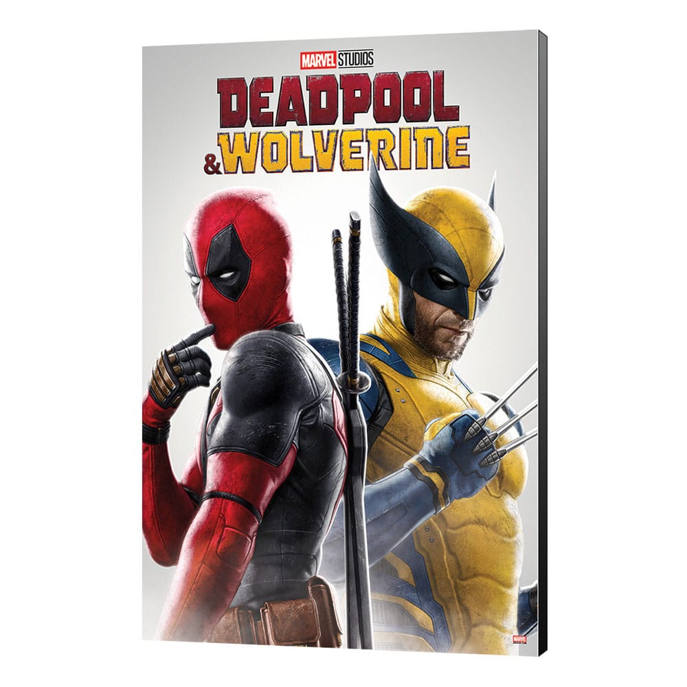 SU ORDINAZIONE Marvel Wooden Wall Art Deadpool & Wolverine 02 Best friends 35 x 50 cm *PREZZO SPECIALE*