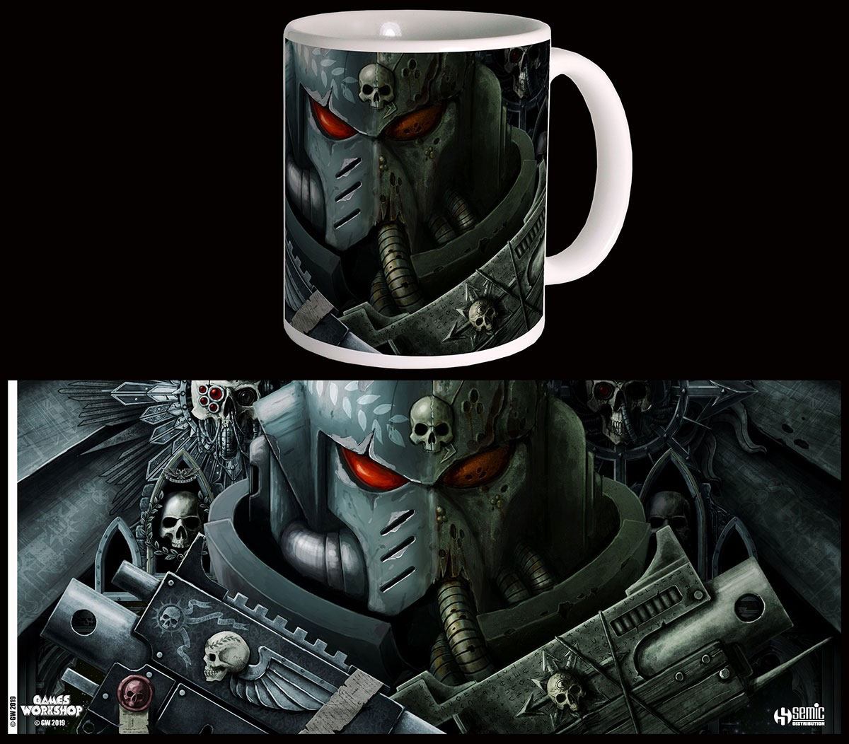 AUF BESTELLUNG gefertigtes Warhammer 40K-Becher-Frontispiz