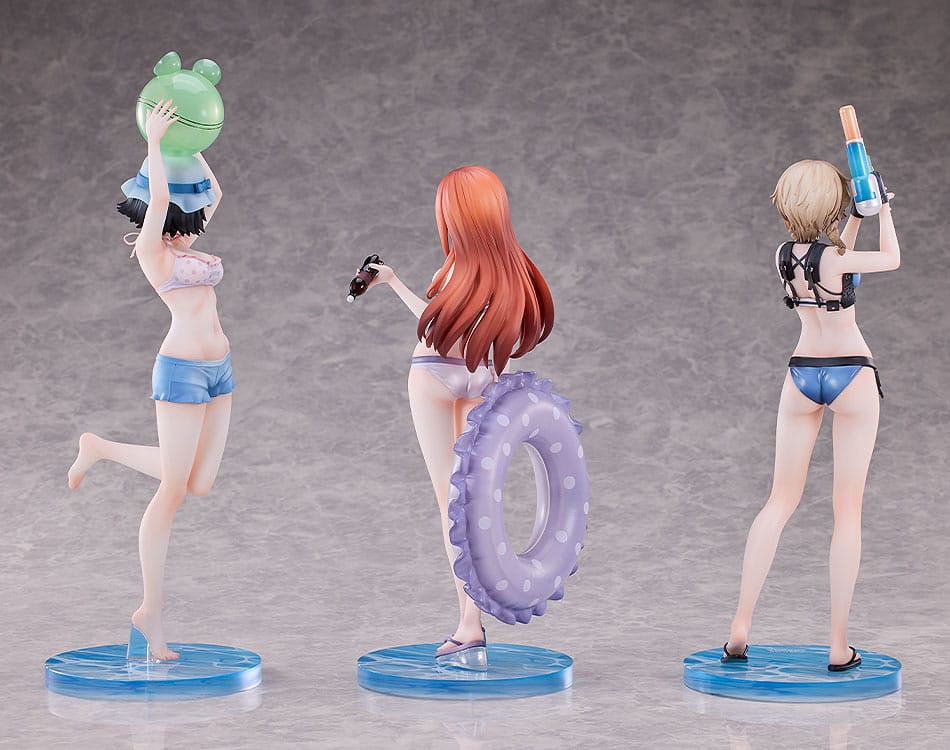 PREORDINE 08/2026 Steins Gate PVC Statues 3-Pack 1/7 Suzuha Amane, Kurisu Makise, Mayuri Shiina Swimsuit Ver. (PREORDINE NON CANCELLABILE)