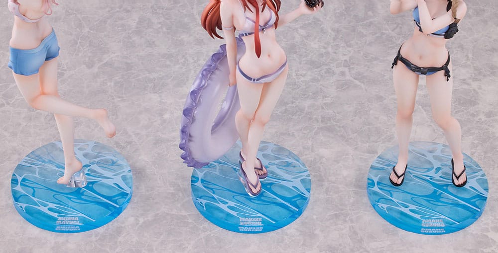 PREORDINE 08/2026 Steins Gate PVC Statues 3-Pack 1/7 Suzuha Amane, Kurisu Makise, Mayuri Shiina Swimsuit Ver. (PREORDINE NON CANCELLABILE)