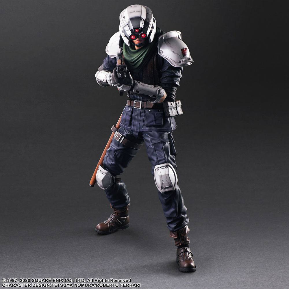 PREORDINE ESAURITO Final Fantasy VII Remake Play Arts Kai Action Figure Shinra Security Officer 27 cm