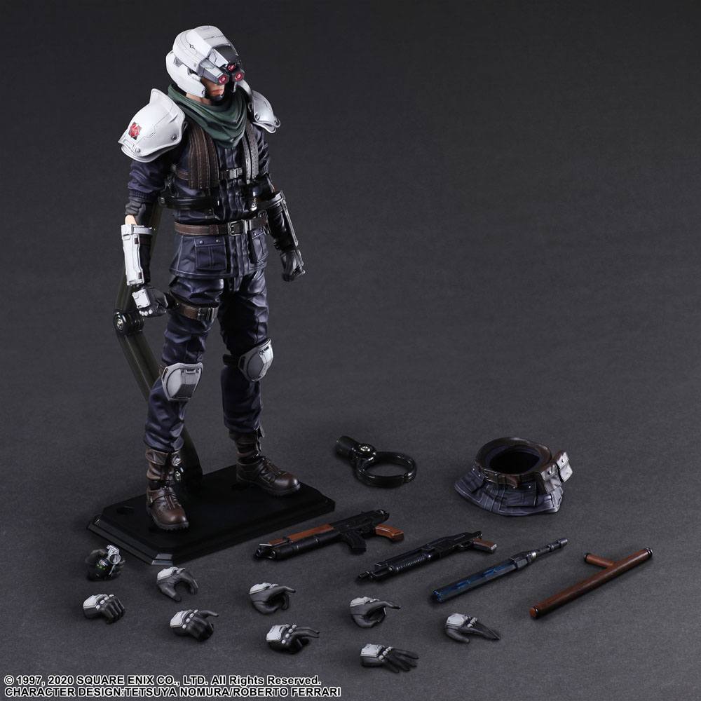 PREORDINE ESAURITO Final Fantasy VII Remake Play Arts Kai Action Figure Shinra Security Officer 27 cm