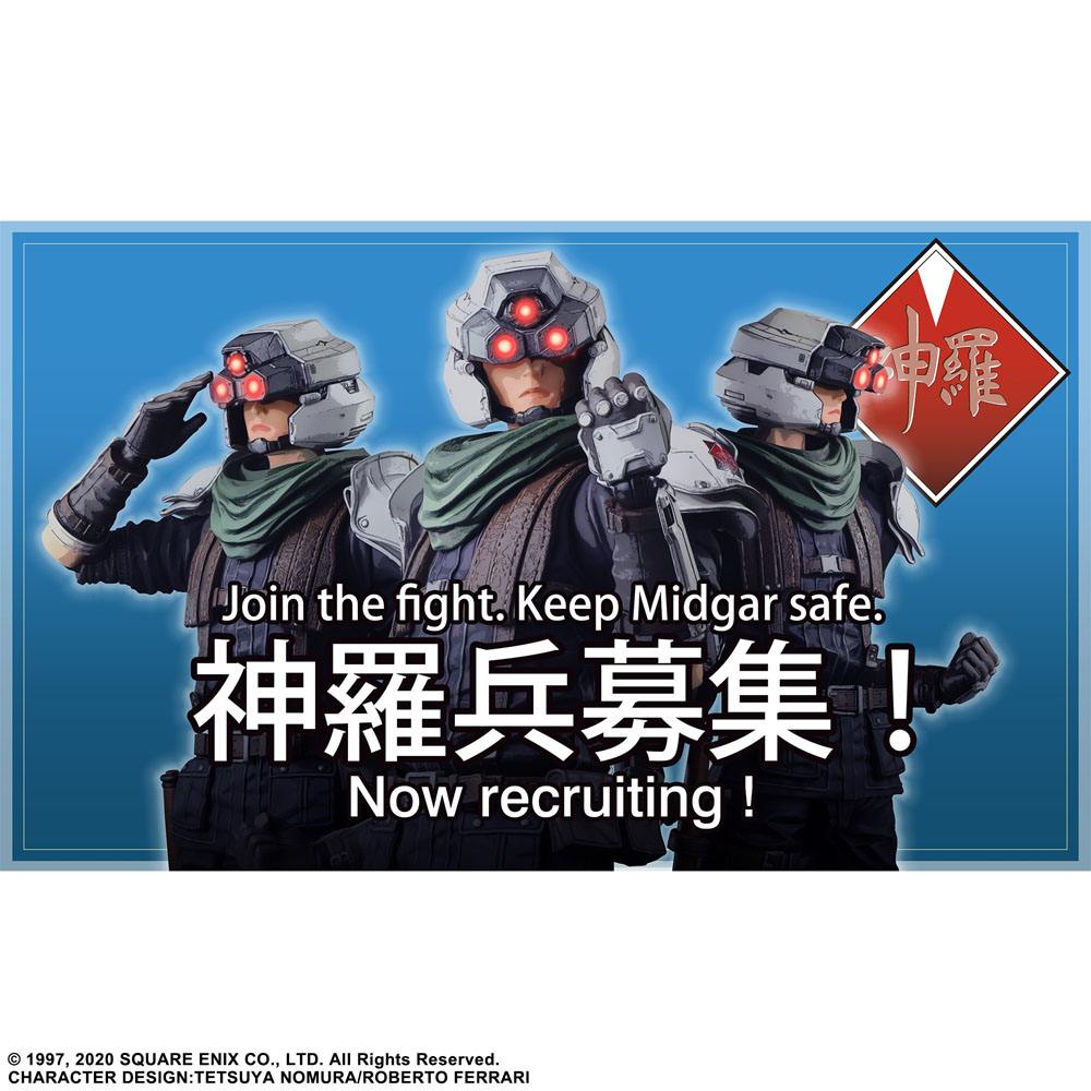 PREORDINE ESAURITO Final Fantasy VII Remake Play Arts Kai Action Figure Shinra Security Officer 27 cm