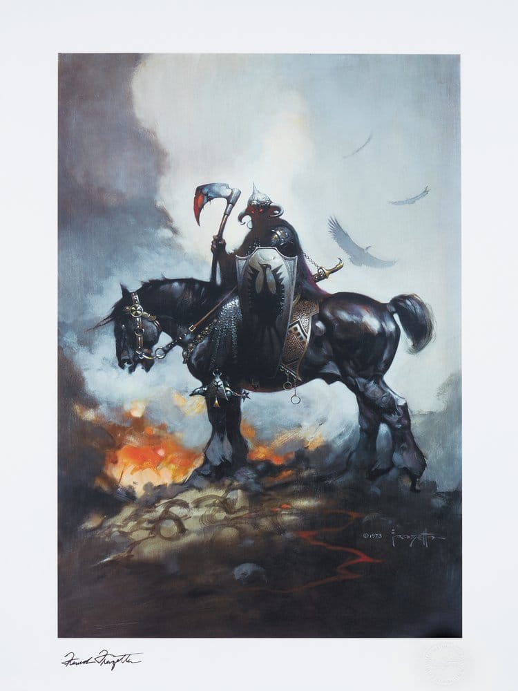 🧪 LAB | PREORDINE+ 01/2027 Frank Frazetta Fine Art Print Death Dealer I Rainbow Lava Holofoil 61 x 41 cm - unframed