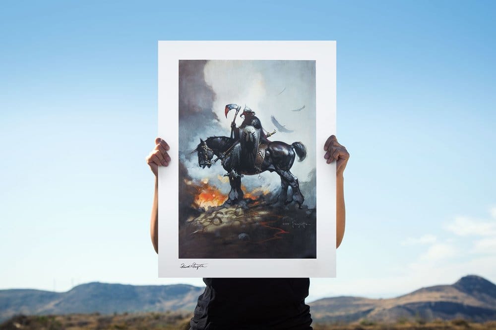 🧪 LAB | PREORDINE+ 01/2027 Frank Frazetta Fine Art Print Death Dealer I Rainbow Lava Holofoil 61 x 41 cm - unframed
