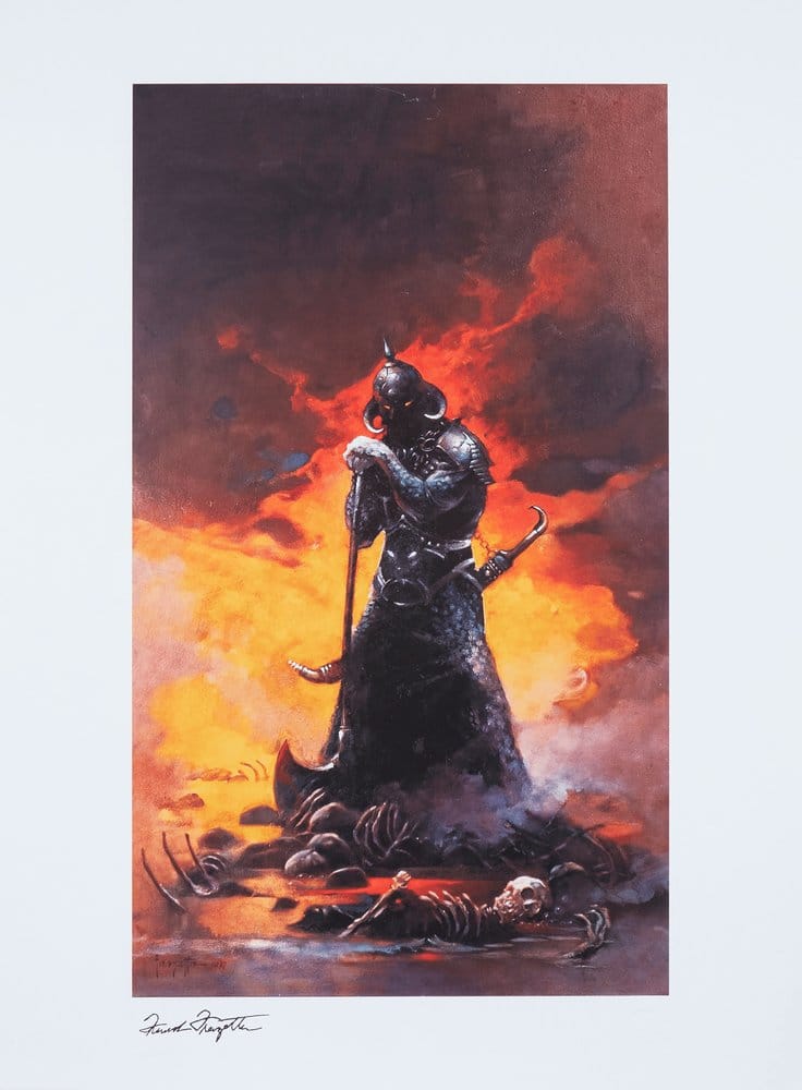 🧪 LAB | PREORDINE+ 01/2027 Frank Frazetta Fine Art Print Death Dealer III (Revised) Rainbow Lava Holofoil 41 x 61 cm - unframed