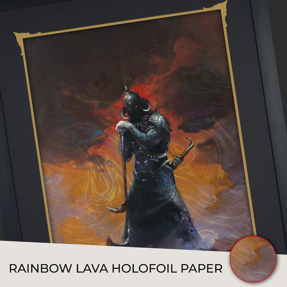 🧪 LAB | PREORDINE+ 01/2027 Frank Frazetta Fine Art Print Death Dealer III (Revised) Rainbow Lava Holofoil 41 x 61 cm - unframed